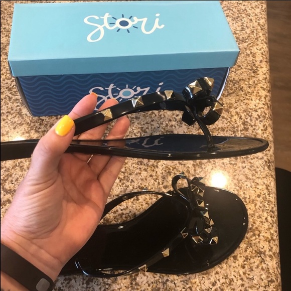 Stori Shoes Stori Studded Jelly Sandals Poshmark